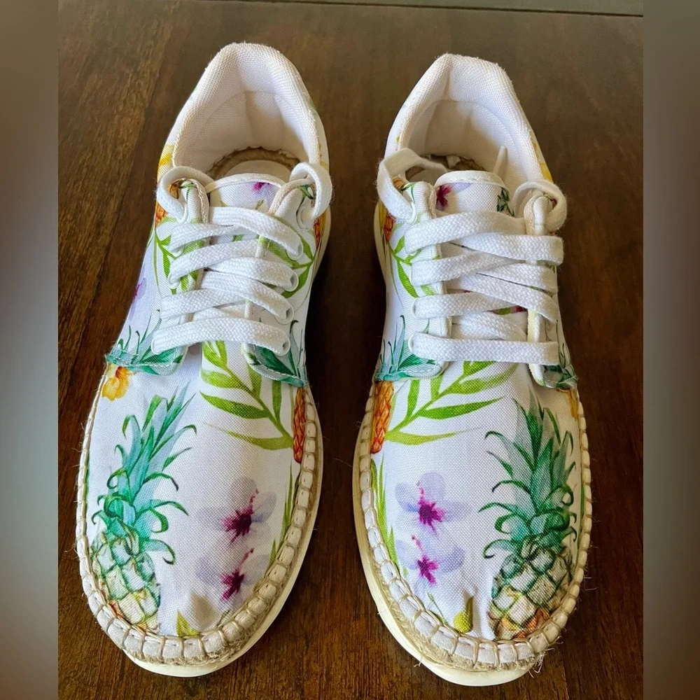 Free People Espadrille Jackson Sneakers Size: 6 US (36 UK) Floral Tropical Print - Picture 3 of 7